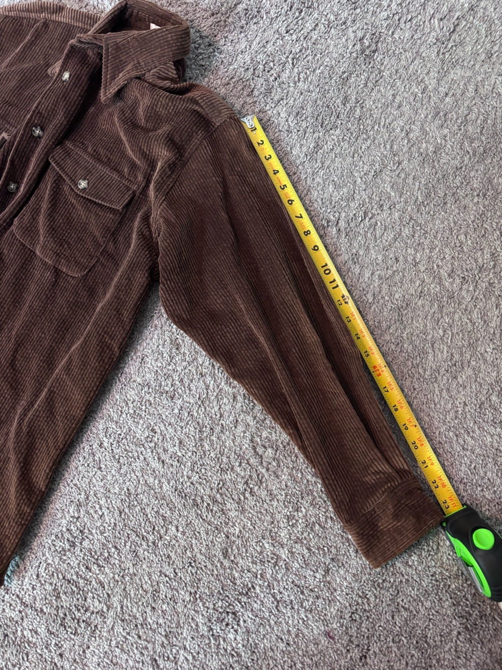 Vintage Rustique Corduroy Button-Up Shirt Jacket in Deep Brown 100% cotton Med - Picture 9 of 9